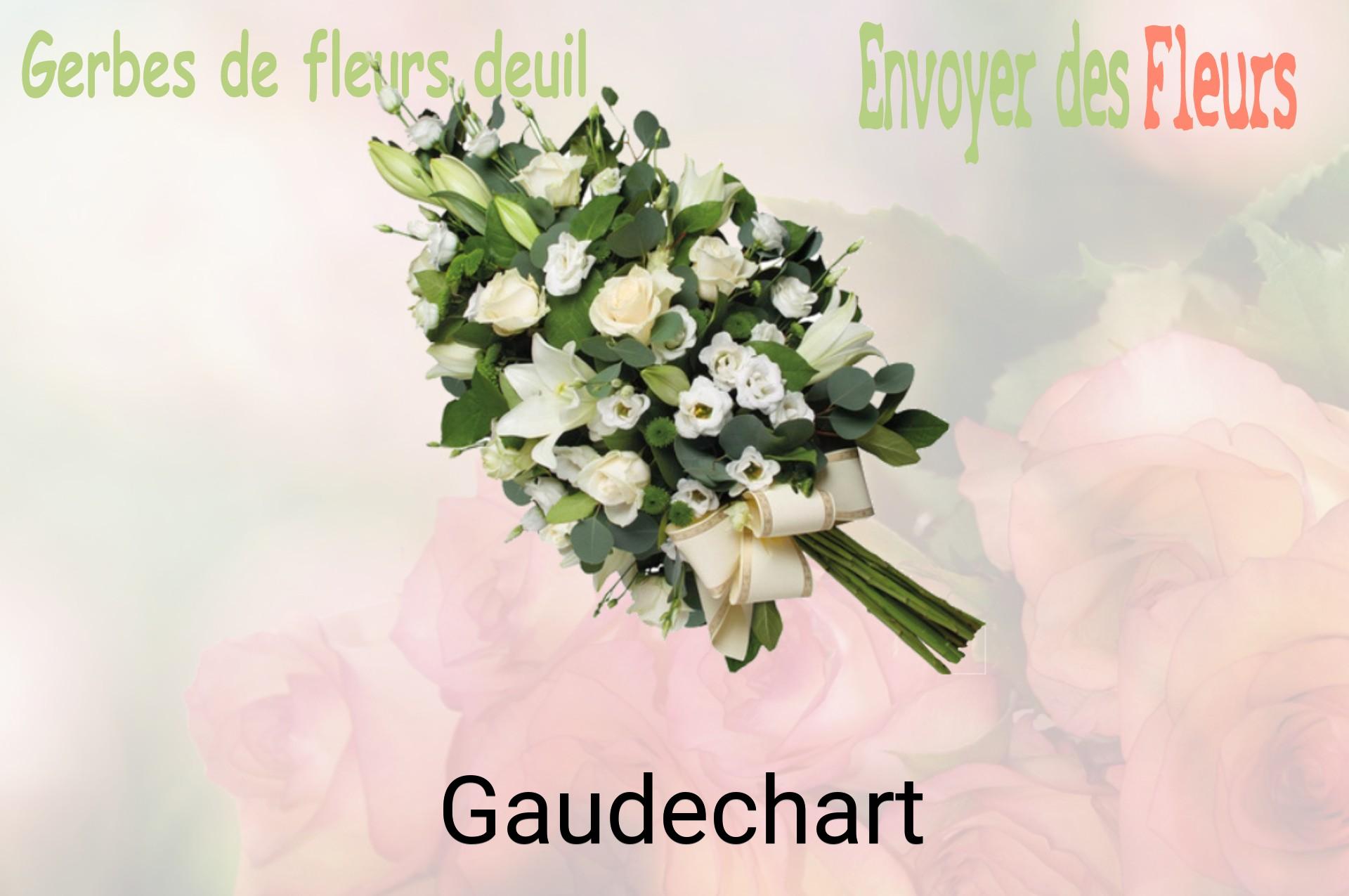 Gerbe de fleurs de deuil livrée à Gaudechart